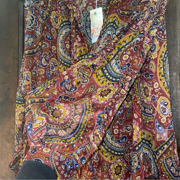 Jade by Johnny Was epsilon georgette paisley blouse with ruffled sleeves BNWT L - Picture 11 of 11